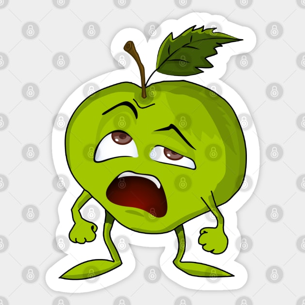 I am in a Sour Mood - Funny Cartoons Sticker by Wilcox PhotoArt